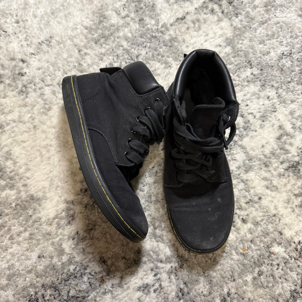 Dr. Martens‎ Maelly Black Canvas High Top Lace Up Boots Kids 5 UK 7 US L 38 EU